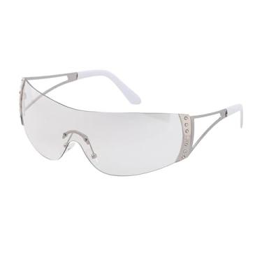 Imagem de Okulary przeciwsłoneczne dla kobiet, mężczyzn, sportowe, rowerowe, plastikowe (C6)