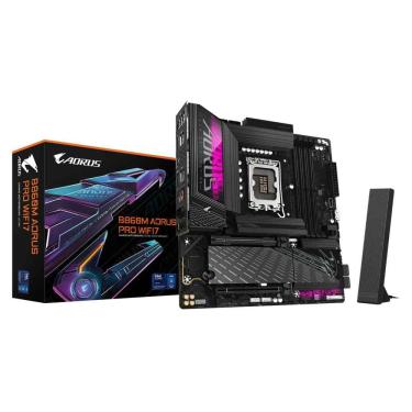Imagem de Placa Mãe Gigabyte B860M AORUS PRO WIFI7 LGA 1851 4xDDR5 Chipset Intel B860 mATX