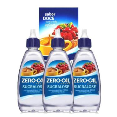 Imagem de Adoçante Zero Cal Sucralose Liquido 100Ml Kit 3