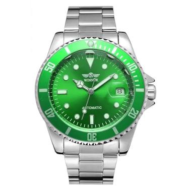 Imagem de MASTOP Relógios mecânicos automáticos masculinos de aço inoxidável, à prova d'água, marca superior, relógio masculino de luxo, Verde