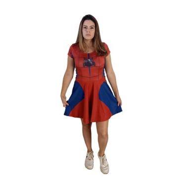 Imagem de Vestido Fantasia ADULTO HOMEM ARANHA - BELA ELENA, P, Vermelho