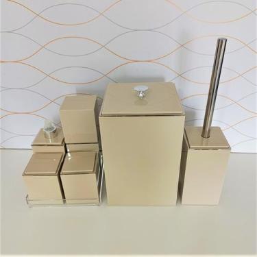 Imagem de Kit lavabo completo com 7 peças luxo premium acrílico - Fábrica de uti