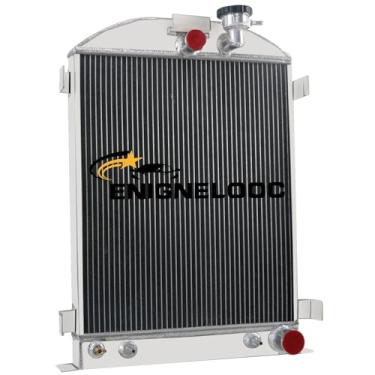 Imagem de Enignelooc Radiador de alumínio de 3 fileiras para Ford Model-A B 40 48 68 78 74 85 81A 1931 1932 1933 1934 1935 1936 1937 30 31 32 33 34 35 36 3 7 38