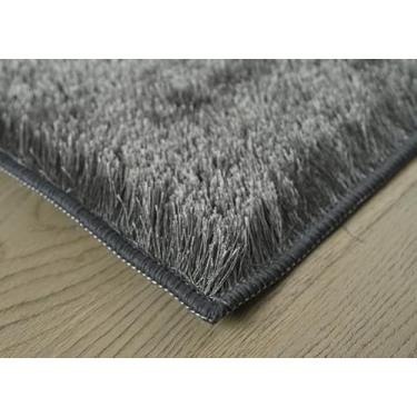 Imagem de Tapete Esplendor Antiderrapante 100% Poliéster 50x90cm Jolitex - Esplendor Grafite