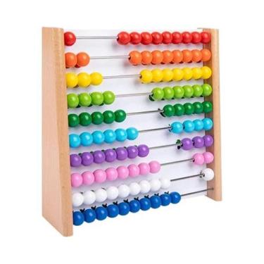 Imagem de Ábaco De Madeira Arco-íris, Brinquedo De Matemática Para Crianças, Con