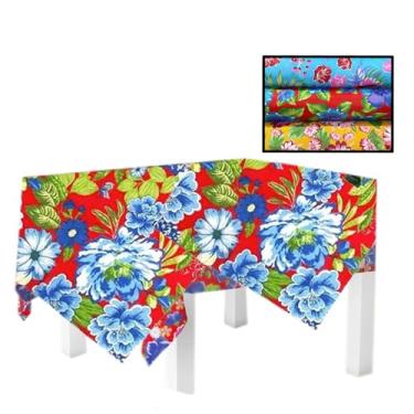 Imagem de Kit 3 Toalhas de Mesa Tecido Chita Floral 70x70 - Festa Junina Country Havaiana Piquenique Decoração