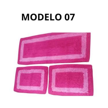 Imagem de Tapete de Frufru Personalizado cozinha 3 peças 1,20 x40  Decoração Exc