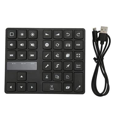 Imagem de POCREATION Mini Teclado de Desenho Ergonômico de 35 Teclas, Compatível com iOS, OS X