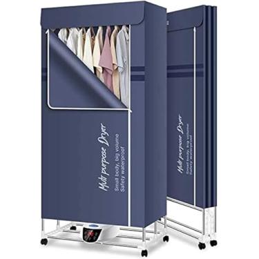 Imagem de Secador Elétrico Secador De Roupas Aquecido, 2300w Secador Aquecido Portátil De 2/3 Camadas Com Controle Remoto, Estante De Secagem De Roupa Dobrável De Grande Capacidade Doméstica, Blue, 3-Tier