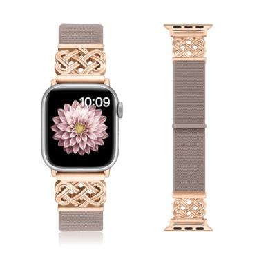 Imagem de Chinber Pulseiras de nylon compatíveis com Apple Watch séries 10, 9, 8, 7, 6, 5, 4 e 3 de 38 mm, 40 mm, 40 mm, 41 mm, 42 mm, 45 mm, 46 mm, 49 mm, SE, Ultra 2 1