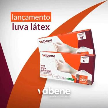 Imagem de Luva Látex Industrial Descartável Com Pó 100 Und. Tamanho G Vabene
