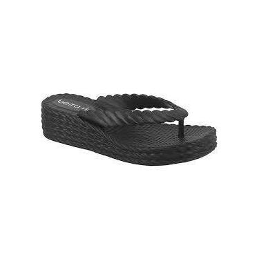 Imagem de Sandália Plataforma Beira Rio Ana Bella Salto 5 Original, Preto, 35