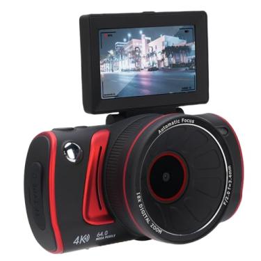 Imagem de Dpofirs Câmera Digital 4K, 18x Zoom WiFi Retro Video Camefocus Autofocus Com Tela Flip de 3 Polegadas, Câmera Portátil de Viagens Portátil de 64MP para Selfie Vlog (Preto)