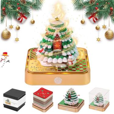 Imagem de Calendário 3D 2026, Bloco de Notas 3D para Árvore de Natal, Calendário de Mesa com Luzes, Calendário Artístico, Presente de Bloco de Notas Removível