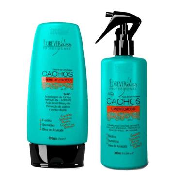 Imagem de Kit Cachos Creme de Pentear e Umidificador Forever Liss