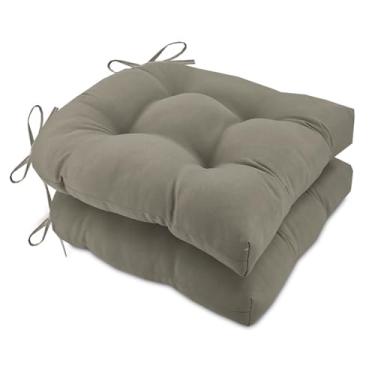 Imagem de Outdoor Chair Cushions, U-Shaped Wicker Seat Cushion, Water-Resistant and Fading-Resistant for Patio Garden Home Office Furniture(Light gray)