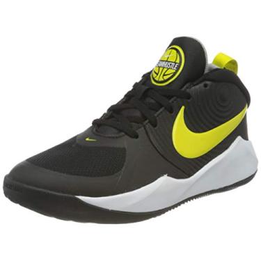 Imagem de Nike Tênis de basquete unissex infantil Team Hustle D 9 Grade School, Preto/Alta Tensão, 5 Big Kid