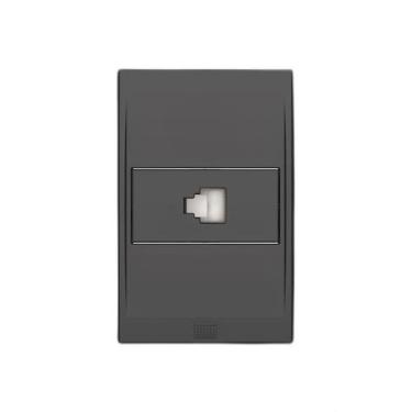 Imagem de Tomada Rj11 4 Fios Refinatto Preto - WEG