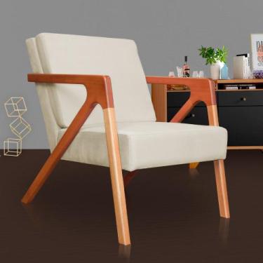 Imagem de Poltrona Luxo Monalisa Suede Bege - Vallisa Decor