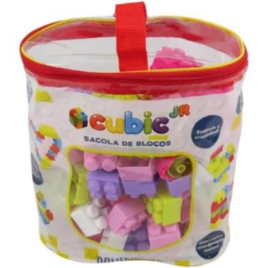 Imagem de Blocos de Montar Sacola de Blocos Pequenos c/ 80 Peças - Multikids