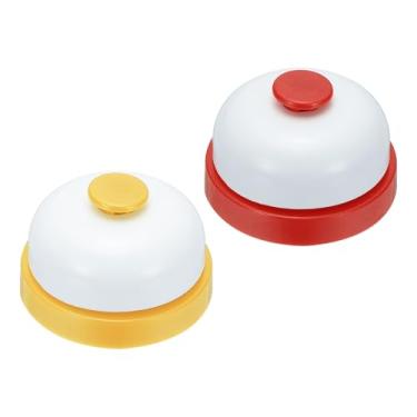 Imagem de PATIKIL Call Bell, 7,2 cm pequeno anel de serviço de mesa campainhas para recepção recepção balcão jantar bar hotel sala de aula, vermelho, amarelo, 1 pacote