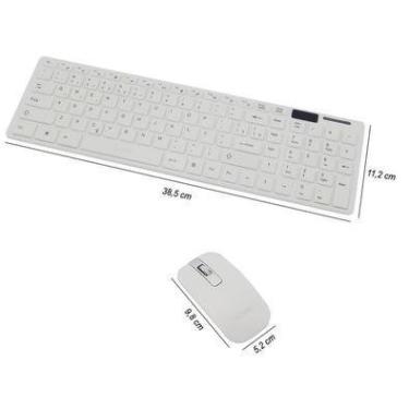 Imagem de Kit Teclado + Mouse Sem Fio Wireless Usb Exbom Bk-s1000 Com Capa De Silicone