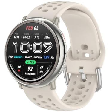Imagem de Nacorulu Compatível com pulseiras Amazfit Active 2, pulseira de substituição de silicone de 20 mm de largura para smartwatch Amazfit Active/Active 2S/GTS 4 mini/GTR Mini/Bip 3 Pro (Starlight)