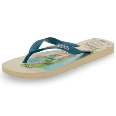 Imagem de Sandalias Havaianas Ipe Havaianas Adulto Unissex Areia/Azul 45/46