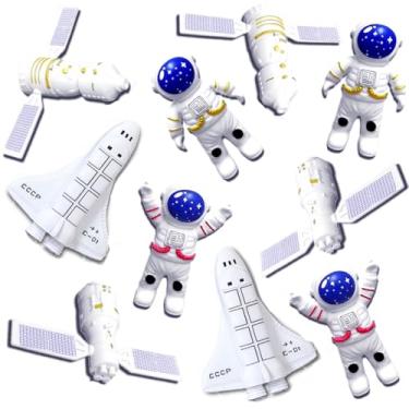 Imagem de Kit Viagem Espacial 2 Foguetes 4 Satélites 4 Astronautas de Brinquedo Crianças