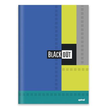 Imagem de Caderno Universitário Capa Dura Costurado 80 folhas Black Out Azul Spiral 212212