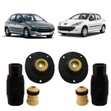 Imagem de Kit Coxim Batente Amortecedor Dianteiro Peugeot 206 207 - Solupe Parts