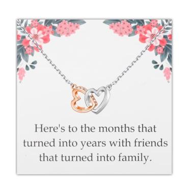 Imagem de KUIYAI Colar de melhor amigo para família - BFF - presente de amizade vizinho amigo tribo presente amigos transformados em cartão de mensagem para a família, Large, Metal, Sem Pedra Preciosa