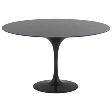 Imagem de Mesa De Jantar Saarinen Redonda 107 cm Madeira Base Preta - Eero Saari