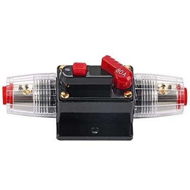 Imagem de AUTO AUDIO 50AMP-3100amp Alloy Circuiter Reset Fuseholder Com Reinicialização do Botão de Pressão para Uso Marinho de Barcos de 12-24V, Alojamento de Alta Tecnologia, (80A)