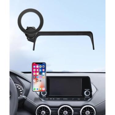 Imagem de Suporte de telefone de carro MaserWeller para Nissan Sentra 2020-2025 2021-2024 Acessórios Altima Suporte de telefone com clipe fixo de tela de 7 polegadas compatível com MagSafe, suporte de celular