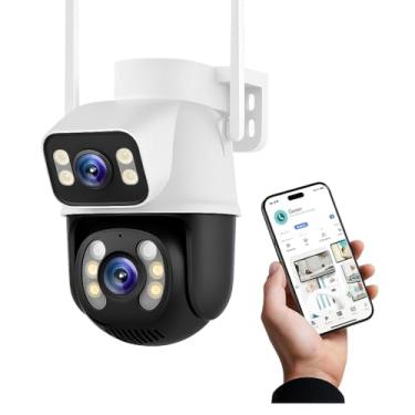 Imagem de Camera Wifi Segurança 2 em 1 Externa e Interna 360 Lampada e com Audio Dupla Lente Icsee | Vigilancia Noturna