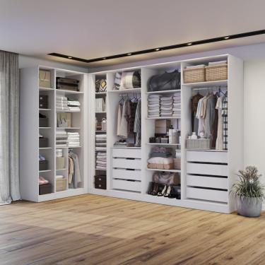 Imagem de Conjunto Closet Kappesberg Adapt Branco 4 Peças 337cmx175cm