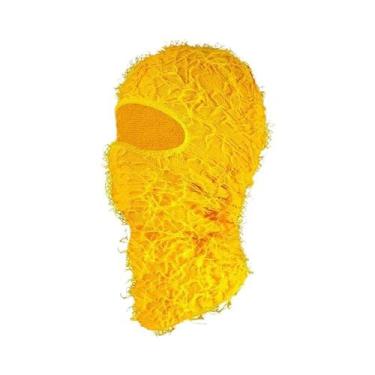 Imagem de Gorro De Malha Com Máscara De Esqui Camuflada Quente À Prova De Vento 