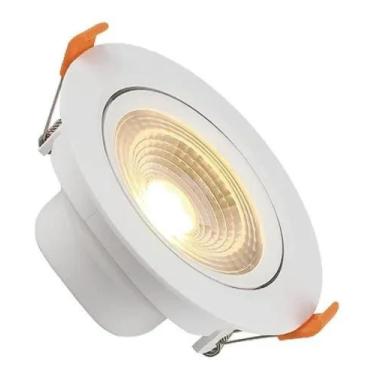 Imagem de Kit 10 Spot Led 9w Redondo 6500K Branco Frio Dicróica Direcionável Emb