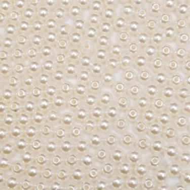 Imagem de Miçanga Passante Pérola Abs Creme 6mm 100pçs 15g - Macall