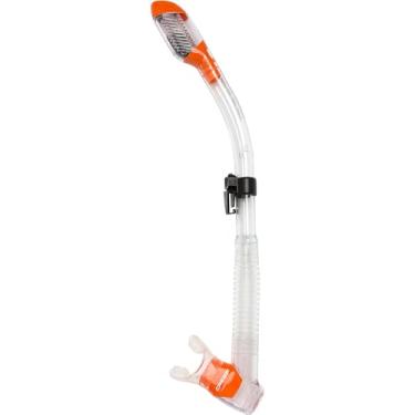 Imagem de Respirador Snorkel de Mergulho Cressi Supernova Dry - Transparente/laranja