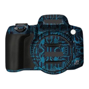Imagem de SX70HS Adesivo de capa de câmera anti-arranhões para Canon PowerShot SX 70 HS Película protetora de câmera decalques (azul circuito)