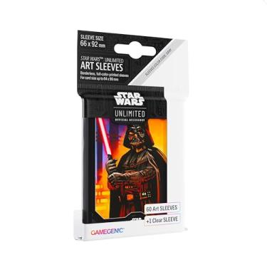 Imagem de Star Wars Unlimited Darth Vader Art Sleeves - Officially Licensed Pack of 60 Art Sleeves and 1 Clear Sleeve, Optimized Size for Star Wars Unlimited and Other TCG and LCG Games, Made by Gamegenic
