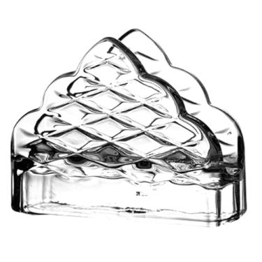 Imagem de Suporte de guardanapo de vidro Suporte de toalha de papel transparente espesso para restaurantes casas elegante quadrado dispensador de lenços de mesa rack de guardanapo (estilo 8)