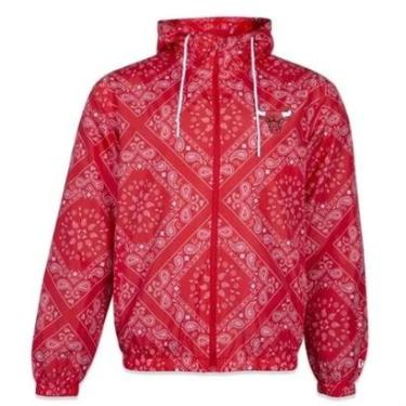 Imagem de JAQUETA CORTA VENTO CHICAGO BULLS STREET PAISLEY NEW ERA VERMELHA-Masculino