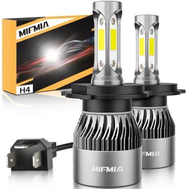 Imagem de Lâmpada LED MIFMIA H4 9003 6500K 34W 12V IP68 impermeável, pacote com 