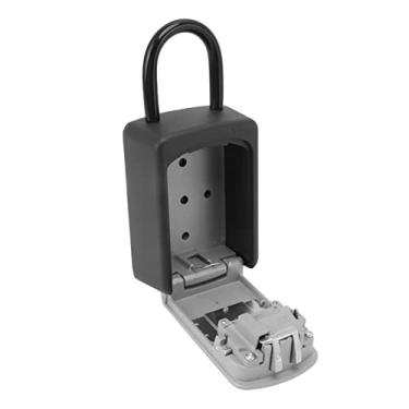 Imagem de Zhjvihx Caixa de Bloqueio da Chave de Segurança, Caixa de Trava de Chave Montada na Parede Resetable 4 Dígitos para Externo