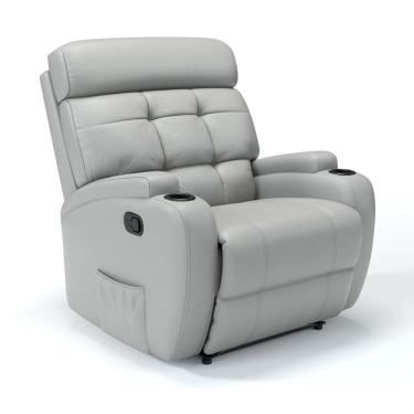 Imagem de Poltrona do Papai Reclinável Manual em Couro Bovino Damie