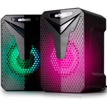 Imagem de Caixa De Som Pc Notebook Gamer Caixinha Usb Potente Led