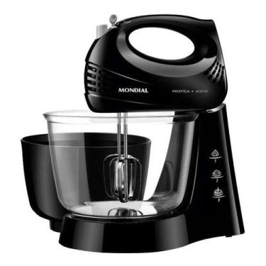 Imagem de Batedeira Mondial 400w Praticá 2 Tigela Preta B45-b, 110V